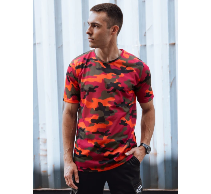 Pánské oranžové moro tričko Dstreet RX5592