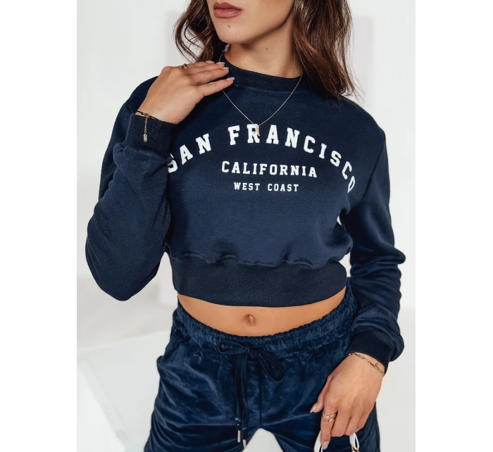 Dámský top SAN FRANCISCO s potiskem tmavě modrý FashionStreet BY1344