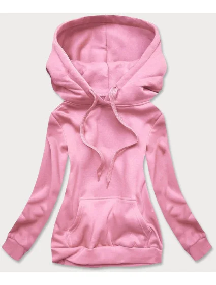 Růžová dámská tepláková mikina model 17969096 - J.STYLE Růžová dámská tepláková mikina model 17969096 - J.STYLE