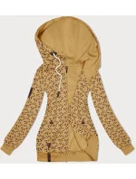Žlutá sportovní mikina s kapucí a se vzorem model 19690674 - 6&8 Fashion