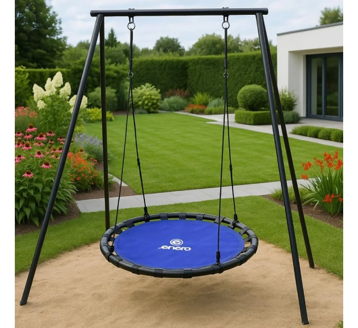 ZAHRADNÍ HOUPAČKA ČAPÍ HNÍZDO 120CM MODRÁ