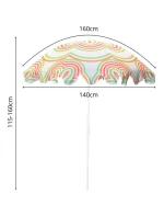 PLÁŽOVÝ A ZAHRADNÍ SLUNEČNÍK 160 CM ORANŽOVÝ A ZELENÝ PLÁŽOVÝ A ZAHRADNÍ SLUNEČNÍK 160 CM ORANŽOVÝ A ZELENÝ