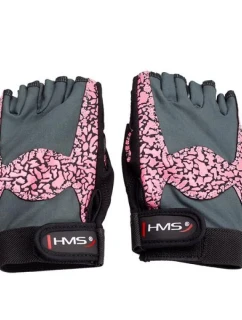 Gymnastické rukavice Pink/Gray W HMS RST03 r.S dámské