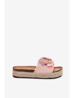 Dámské Sandały Na Platformě S Pletením A Růžové model 21699704 - Boto