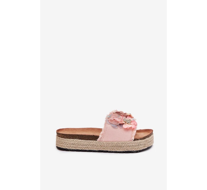 Dámské Sandały Na Platformě S Pletením A Růžové model 21699704 - Boto