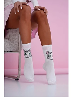 Dámské ponožky s model 22044888 s růžovými pruhy - Milena