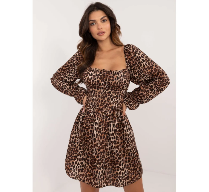 Šaty DHJ SK černá a béžová model 20509577 - FPrice Šaty DHJ SK černá a béžová model 20509577 - FPrice