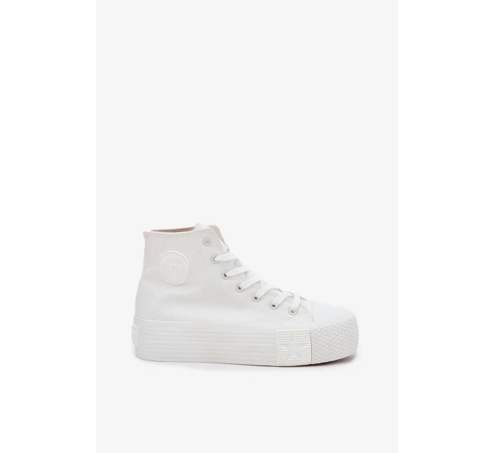 Dámské plátěné tenisky na platformě Big Star – bílé Dámské plátěné tenisky na platformě Big Star – bílé