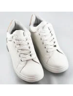 Bílo-béžové sportovní boty se skrytým klínem (666-16) Bílo-béžové sportovní boty se skrytým klínem (666-16)