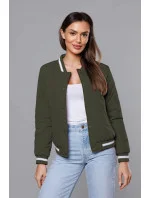 Dámská bunda typu bomber v army barvě model 18172054 - J.STYLE