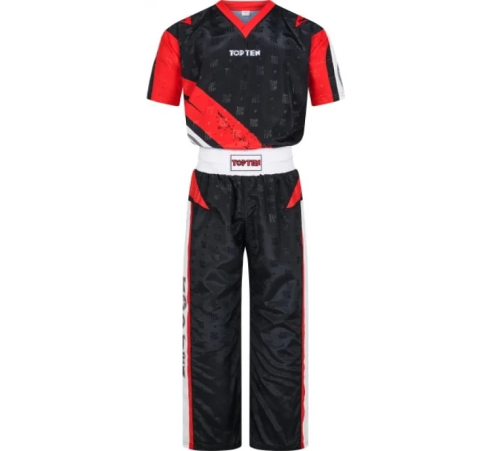 TOP TEN "Urban Arts" kickboxerské oblečení černo-červené (WAKO APPROVED new)