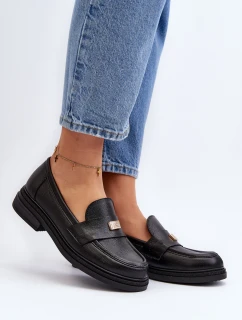 model 21647993 Dámské kožené mokasíny černé - Zazoo