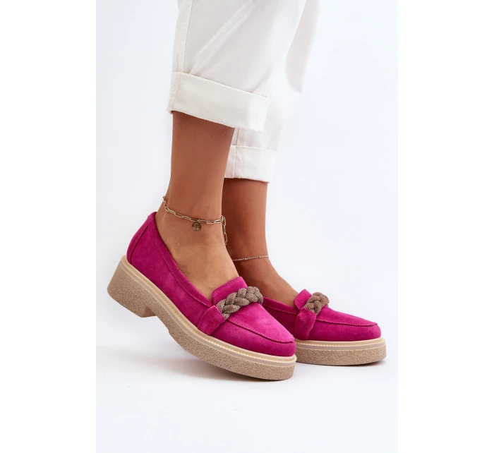 Dámské semišové mokasíny s ozdobou model 21652525 - Zazoo