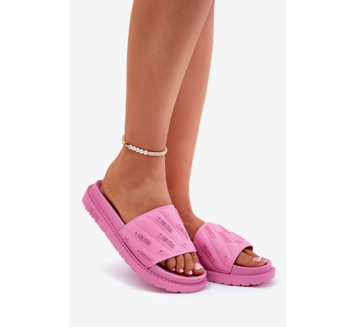 Dámské Pantofle Na Platformě Big Star model 21694572 Růžové - Big Star Shoes Dámské Pantofle Na Platformě Big Star model 21694572 Růžové - Big Star Shoes