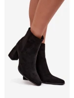Dámské kotníkové boty na podpatku Inessa – černé Dámské kotníkové boty na podpatku Inessa – černé