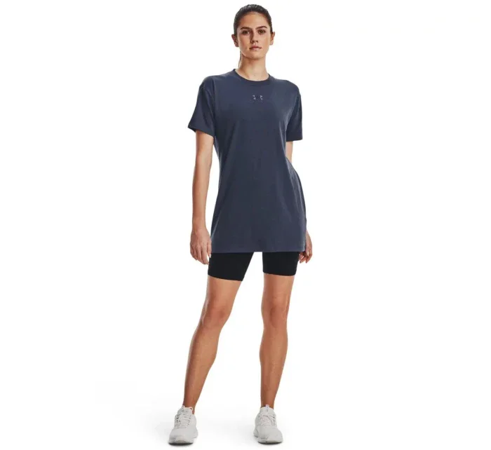 Dámské tričko Printed Extended SS SS23 tm.šedé - Under Armour