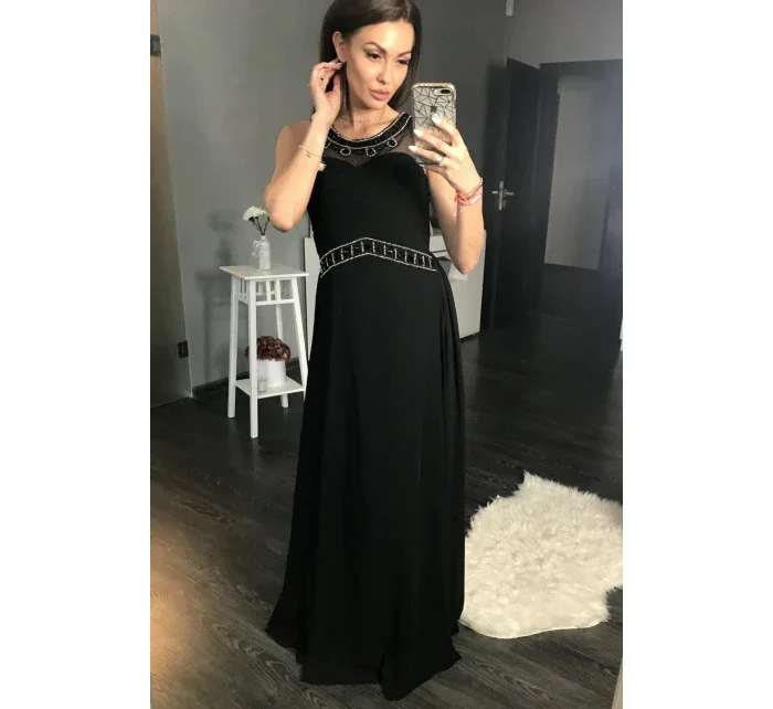 Dlouhé šaty model 20934312 černé - YourNewStyle