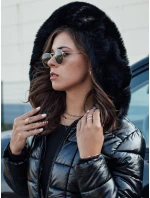 WINTERZIP dámská prošívaná zimní bunda s kapucí černá FashionStreet TY4565 WINTERZIP dámská prošívaná zimní bunda s kapucí černá FashionStreet TY4565