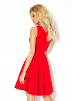 Červené šaty s výstřihem ve tvaru srdce model 4976175 - numoco