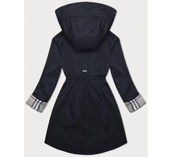 Tmavě modrá bunda parka s ozdobnou podšívkou model 19709891 - BH FOREVER