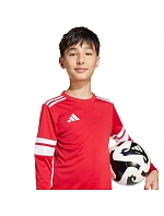 Adidas Squadra 25 dětské červenobílé tričko s dlouhým rukávem JJ0041