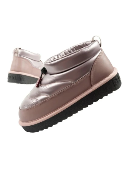 D.Franklin sněhule dámské zimní módní zateplené boty rose gold dámské