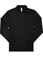 B&C My Polo 210 LSL Piqué polo s dlouhým rukávem z těžké bavlny 01.U427 black B&C My Polo 210 LSL Piqué polo s dlouhým rukávem z těžké bavlny 01.U427 black