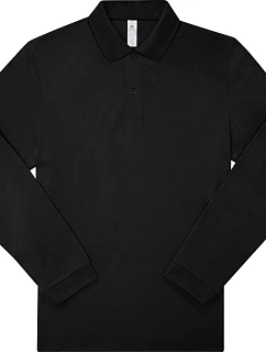 B&C My Polo 210 LSL Piqué polo s dlouhým rukávem z těžké bavlny 01.U427 black