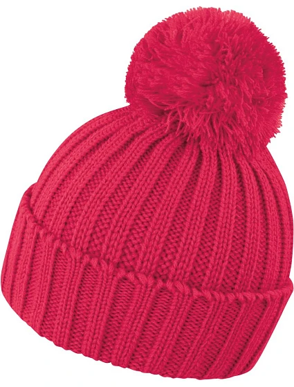 Result Headwear R 369X Pletená čepice s bambulí 28.369X raspberry Result Headwear R 369X Pletená čepice s bambulí 28.369X raspberry
