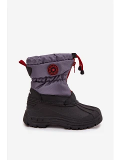 Dětské sněhule na zip Big Star SS374031 Šedo-černé