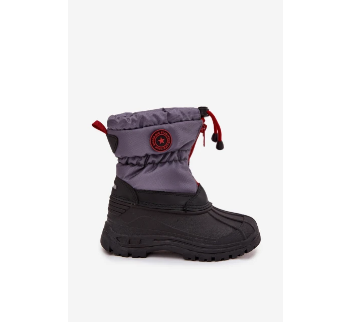 Dětské sněhule na zip Big Star SS374031 Šedo-černé Dětské sněhule na zip Big Star SS374031 Šedo-černé