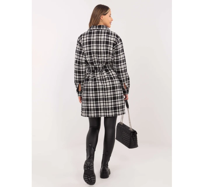 Dámský kabát LK EN 508342 1.67 černobílý Dámský kabát LK EN 508342 1.67 černobílý