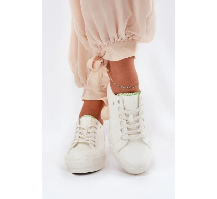 Dámské tenisky na platformě z ECO kůže Big Star – bílé Dámské tenisky na platformě z ECO kůže Big Star – bílé