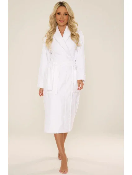 Dámský župan 709 model 20770373 Frotte bílý - De Lafense