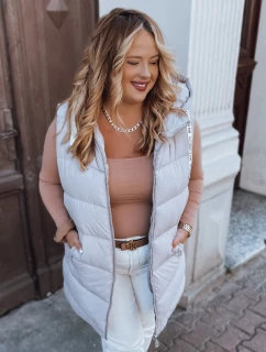 Dámská prošívaná vesta plus size MIRELLI fialová FashionStreet TY2923