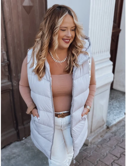 Dámská prošívaná vesta plus size MIRELLI fialová FashionStreet TY2923 Dámská prošívaná vesta plus size MIRELLI fialová FashionStreet TY2923