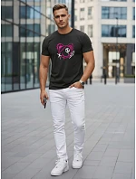 Tshirt męski bawełniany z nadrukiem w stylu czarny model 22278464 - FashionStreet Tshirt męski bawełniany z nadrukiem w stylu czarny model 22278464 - FashionStreet