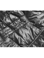 Černá krátká dámská zimní károvaná bunda (16m9052-392) Černá krátká dámská zimní károvaná bunda (16m9052-392)