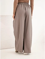 Dámské kalhoty široké s vysokým pasem model 22542781 - K-Fashion Dámské kalhoty široké s vysokým pasem model 22542781 - K-Fashion