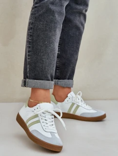 model 21684284 Kožené Nízké Tenisky Dámské Bílé - Zazoo