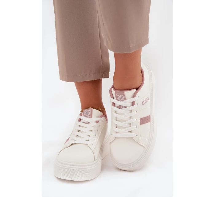 Dámské Sneakersy Na Platformě Big Star SS274346 Bílé Dámské Sneakersy Na Platformě Big Star SS274346 Bílé