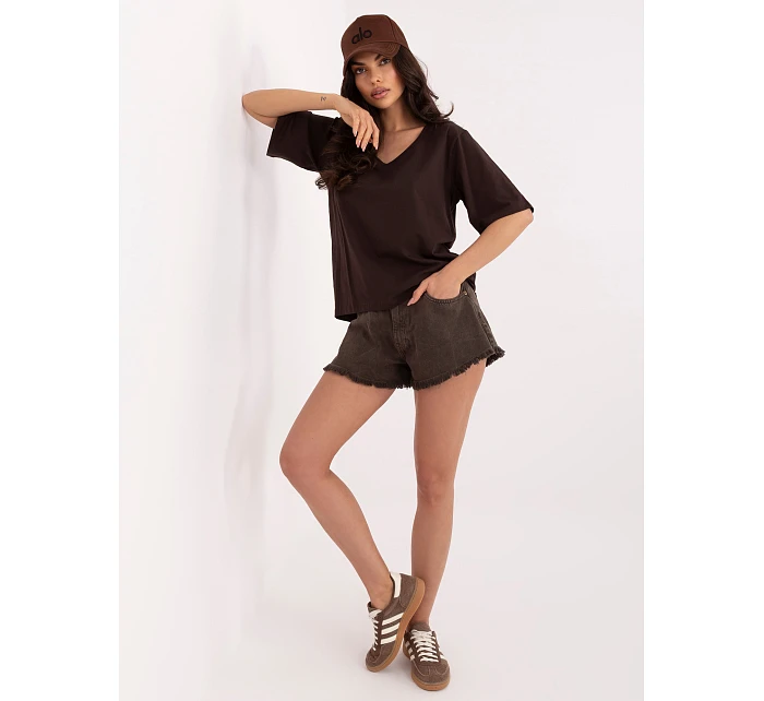 T shirt RV BZ model 22097887 ciemny brązowy - FPrice