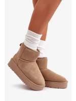 Dámské Semišové Sněhule Na Platformě Nad Kotníky Béžové Rianaella Dámské Semišové Sněhule Na Platformě Nad Kotníky Béžové Rianaella