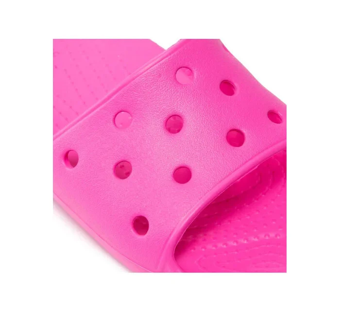 Dětské nazouváky Classic Slide 206396-6QQ Neon růžová - Crocs