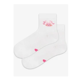 TENKÉ PONOŽKY BARVA 6-11 LET DÍVKY BÍLÁ 27/29