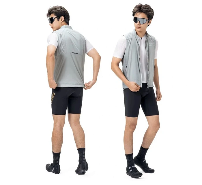 Rockbros větruodolná vesta YDMJ003 jaro/podzim velikost M - bílá/šedá