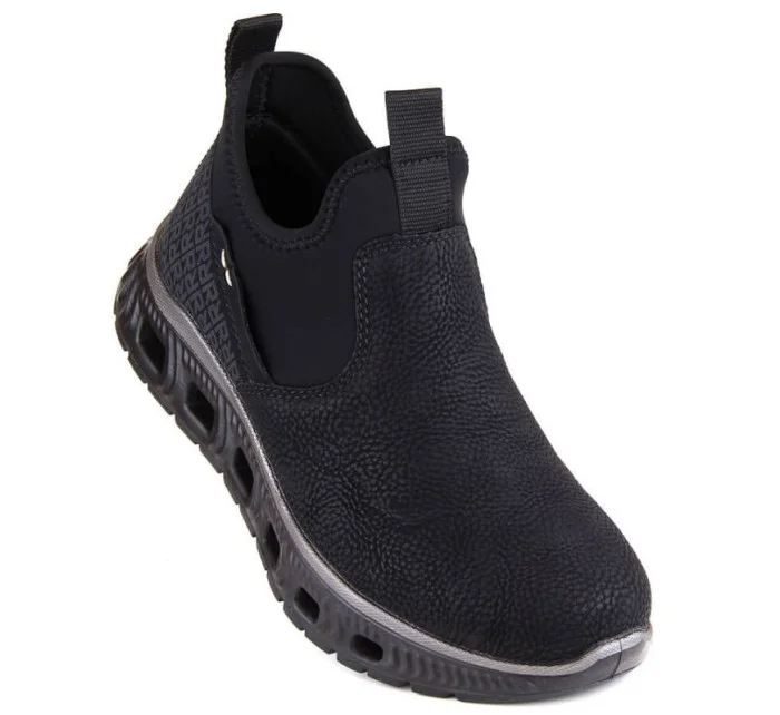 Rieker W RKR616 černá nazouvací pohodlná kotníková obuv