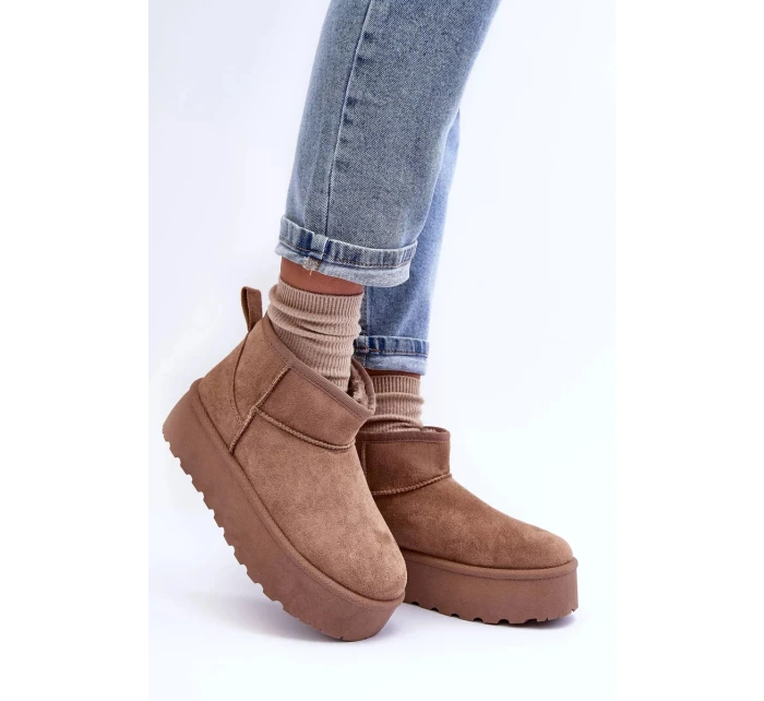 Kůže Sněhové Boty Na Platformě Tmavě Hnědé Corcoran Kůže Sněhové Boty Na Platformě Tmavě Hnědé Corcoran