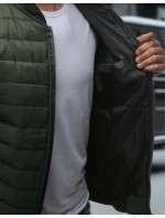 Pánská prošívaná bunda bomber zelená TX2211A Pánská prošívaná bunda bomber zelená TX2211A