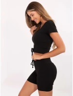 Černý dámský trojdílný komplet basic (7742)